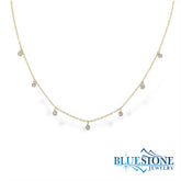 14kt Yellow Gold Diamond Necklace- 18 Inches